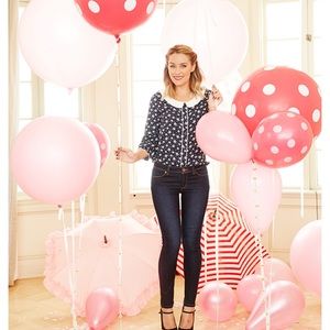 Lauren Conrad Floral Peter Pan Blouse. NWOT